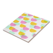 Waterverf Watermeloen Roze Groen Geel Patroon Tegeltje (Zijkant)