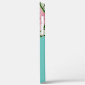 Waterverf Watermeloen Roze Teal Monogram Case-Mate iPhone Case (Achterkant / Links)