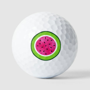 Waterverf Watermeloen Slice-Onderzetter Golfballen