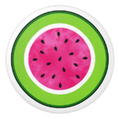 Waterverf Watermeloen Slice-Onderzetter Keramische Knop (Voorkant)
