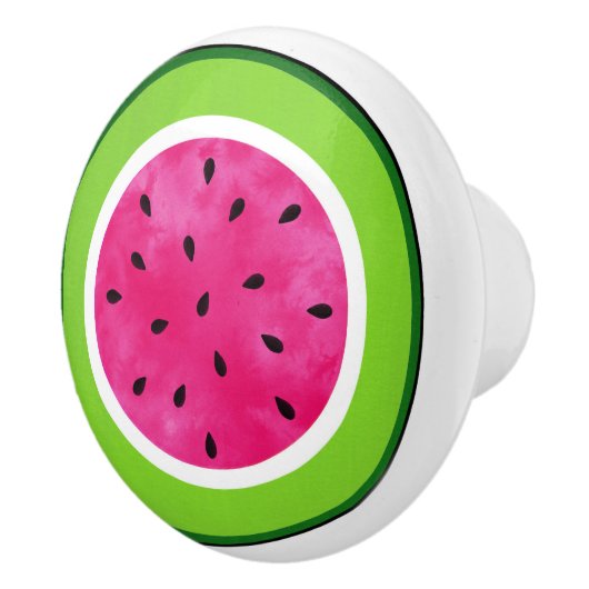 Waterverf Watermeloen Slice-Onderzetter Keramische Knop (Rechts)