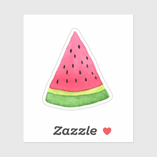 Waterverf Watermeloen Slice Vinyl Sticker (Vel)