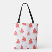 Waterverf Watermeloen Slices Gepersonaliseerde Zom Tote Bag (Achterkant)