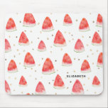 Waterverf Watermeloen Slices Patroon Gepersonalise Muismat<br><div class="desc">Whimsical en bohemian mousepad met waterverf watermeloen plakjes. Gepersonaliseerd door het toevoegen van uw eigen gegevens. Dit zal perfect zijn als een geschenk. Dit ontwerp is verkrijgbaar in verschillende producten.</div>