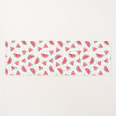 Waterverf Watermeloen Slices Patroon Monogram Yogamat (Voorkant (horizontaal))