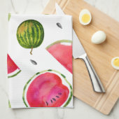 Waterverf Watermeloen theehanddoek voor uw keuken Theedoek (Quarter Fold)