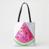 Waterverf Watermeloen Tote Bag (Voorkant)