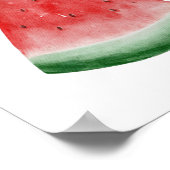 Waterverf watermeloen. Tropische zomervruchten Poster (Hoek)