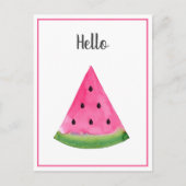 Waterverf Watermeloen Wedge Briefkaart (Voorkant)