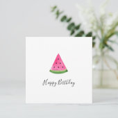 Waterverf Watermeloen Wedge Kaart (Staand voorkant)