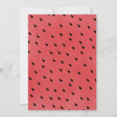 Waterverf Watermeloen Zomer Cookout Party Kaart (Achterkant)