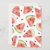 Waterverf Watermeloen Zwembad Party Invitation Kaart (Achterkant)