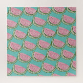 Waterverf Watermeloenen Doodles Pattern Legpuzzel (Verticaal)