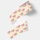 Waterverf Watermeloenen Grosgrain Lint (Achterkant)