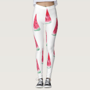 Waterverf watermeloenen, naadloos zomerpatroon. leggings
