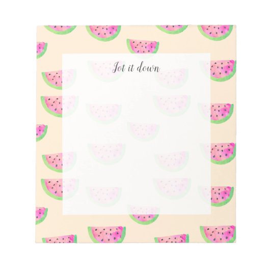 Waterverf Watermeloenen Notitieblok (Voorkant)