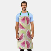 Waterverf Watermeloenen Plakken Penseelstreken ver Schort (Gedragen)