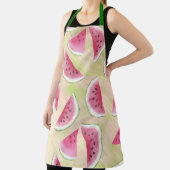 Waterverf Watermeloenen Plakken Penseelstreken ver Schort (Insitu)