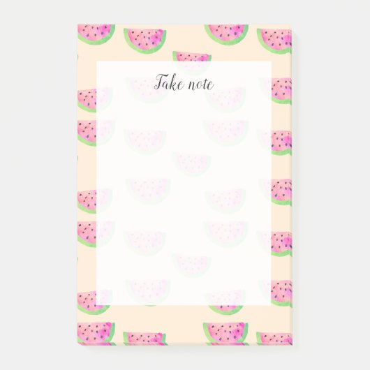 Waterverf Watermeloenen Post-it® Notes (Voorkant)