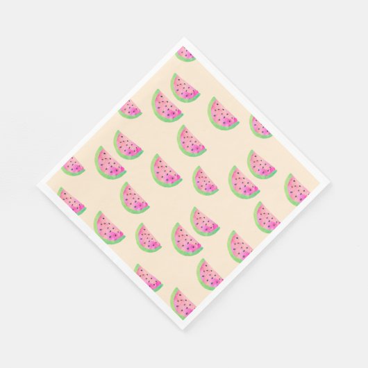 Waterverf Watermeloenen Servetten (Hoek)