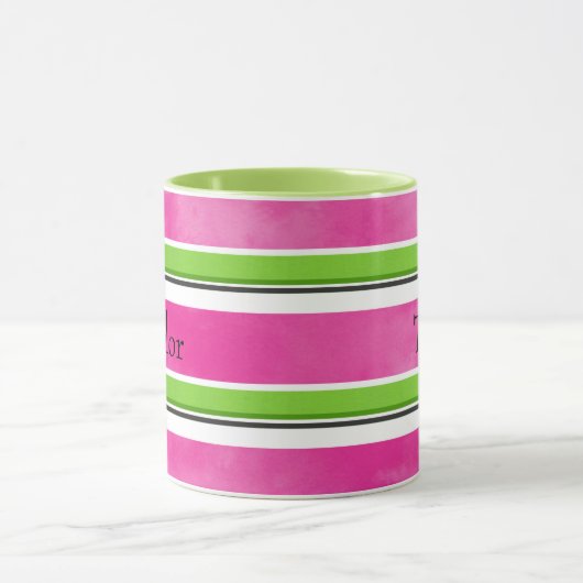 Waterverf Watermeloenen Stripes Mok (Midden)