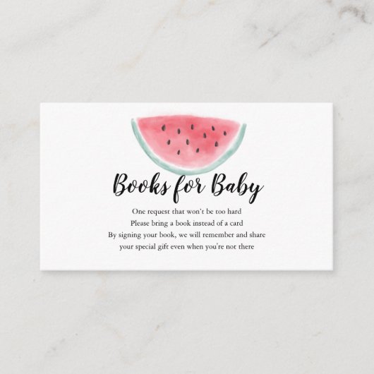 Waterverf Watermeloenen voor Baby shower Informatiekaartje (Voorkant)