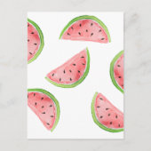 waterverf watermeloenslakken briefkaart (Voorkant)