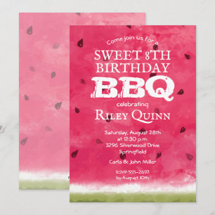 Waterverf Watermelon Birthday