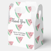 Waterverf Watermelon Slice Birthday Party Patroon Bedankdoosjes (Geopend)