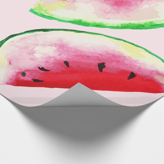 Waterverf Watermelon Slice Pattern Cadeaupapier (Hoek)