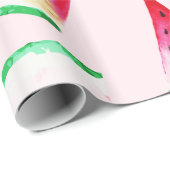 Waterverf Watermelon Slice Pattern Cadeaupapier (Rol Hoek)