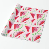 Waterverf Watermelon Slice Pattern Cadeaupapier (Uitgerold)