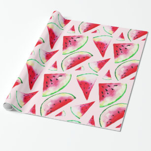 Waterverf Watermelon Slice Pattern Cadeaupapier