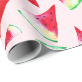 Waterverf Watermelon Slice Pattern Cadeaupapier (Rol Hoek)