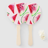 Waterverf Watermelon Slice Pattern Handwaaier (Voorkant en achterkant)