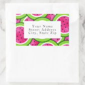 Waterverf Watermelon Slice Pattern Labels (Tas)