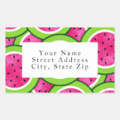 Waterverf Watermelon Slice Pattern Labels (Voorkant)