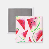 Waterverf Watermelon Slice Pattern Magneet (Voorkant / Achterkant)