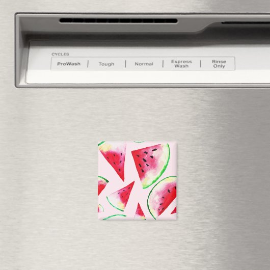 Waterverf Watermelon Slice Pattern Magneet (Insitu (Vaatwasser))