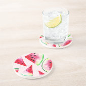 Waterverf Watermelon Slice Pattern Zandsteen Onderzetter (Zijkant)