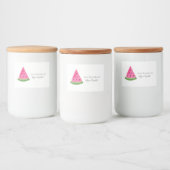 Waterverf Watermelon Slice Voedselcontainer Etiket (Flessen)