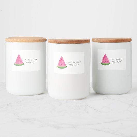 Waterverf Watermelon Slice Voedselcontainer Etiket (Flessen)