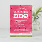 Waterverf Watermelon Summer BBQ Cookout Invites (Staand voorkant)