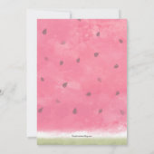 Waterverf Watermelon Summer BBQ Cookout Invites (Achterkant)