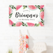 Waterverf Watermelon Verjaardag Welkom Spandoek (Insitu)