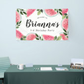 Waterverf Watermelon Verjaardag Welkom Spandoek (Beurs)