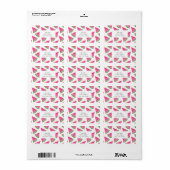 Waterverf Watermelon Wedge Patroon Etiket (Full Sheet)
