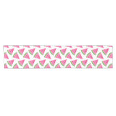 Waterverf Watermelon Wedge Patroon Korte Tafelloper (Horizontaal)
