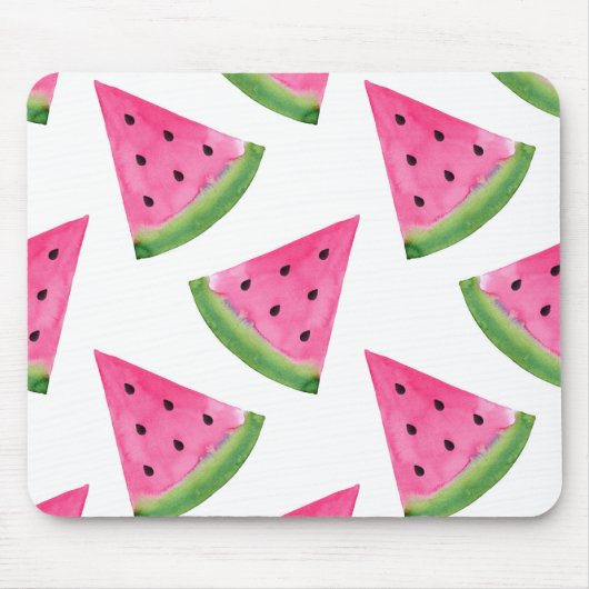 Waterverf Watermelon Wedge Patroon Muismat (Voorkant)