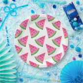Waterverf Watermelon Wedge Patroon Papieren Bordje (Feest)